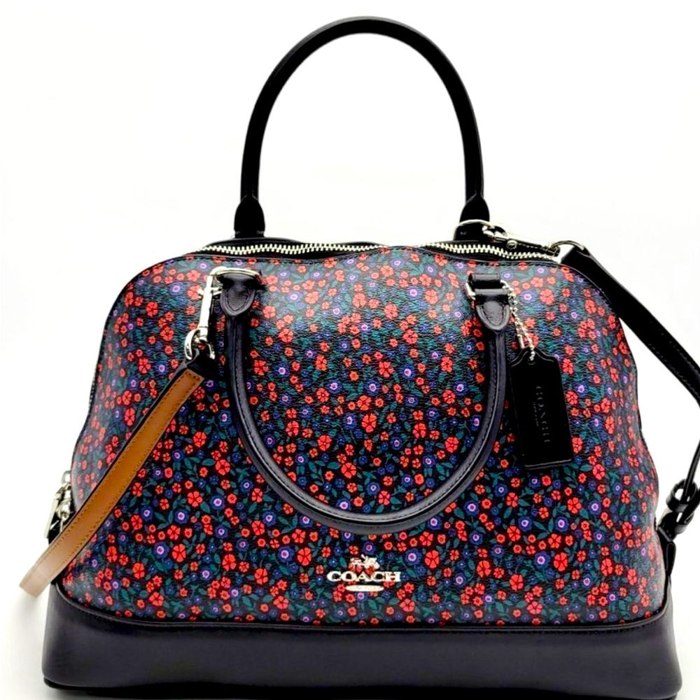 3 pack bundle!Coach purse, wallet and zipper pouch!Sierra Sachel in ranch floral